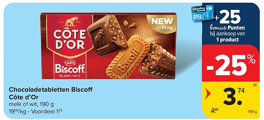 Chocoladetabletten Biscoff Côte d’Or