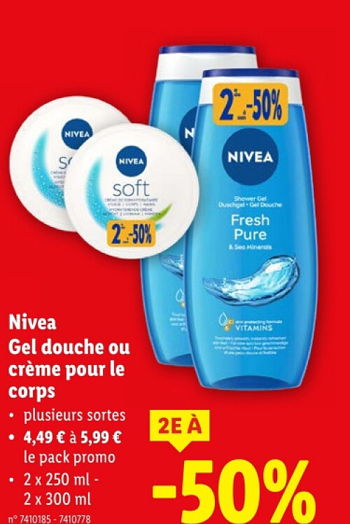 Gel douche ou crème pour le corps