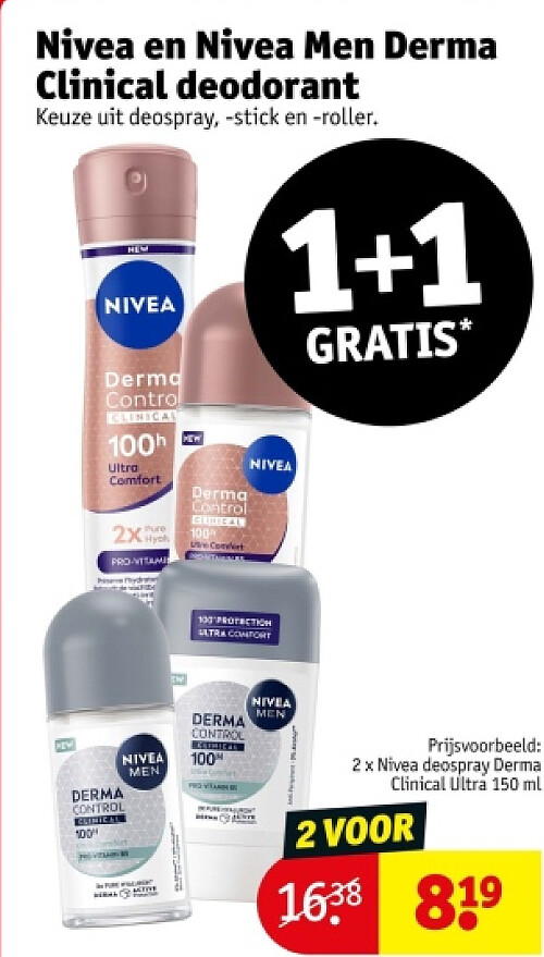 Nivea en Nivea Men Derma Clinical deodorant