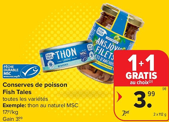 Conserves de poisson Fish Tales 2 x 112 g