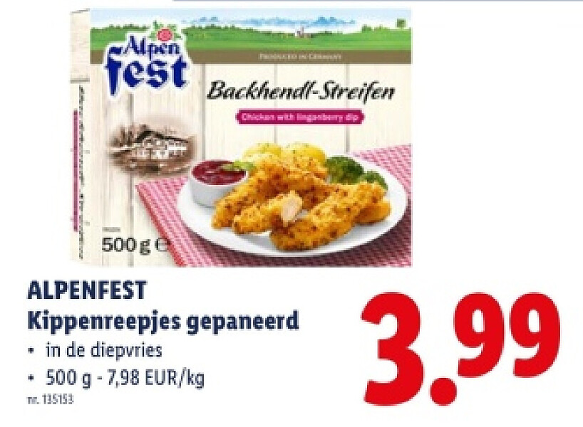 Kippenreepjes gepaneerd