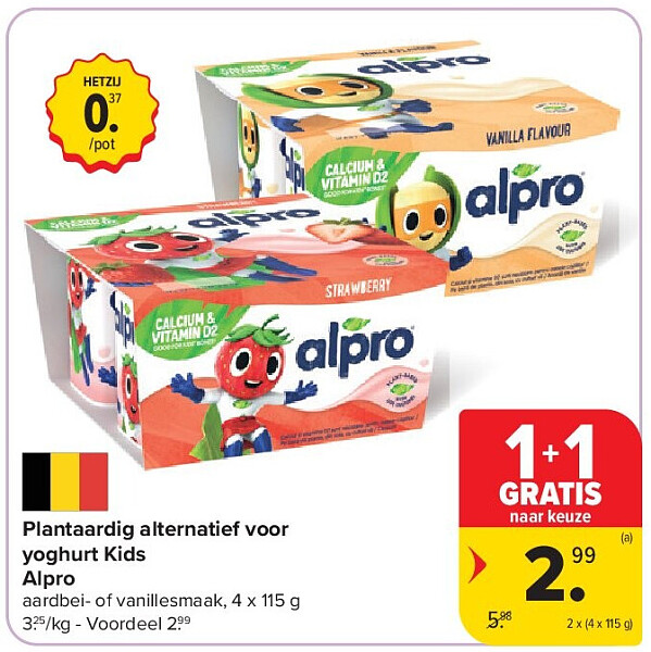 Plantaardig alternatief voor yoghurt Kids Alpro