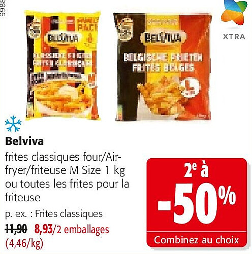 Belviva frites classiques four/Airfryer/friteuse M Size 1 kg