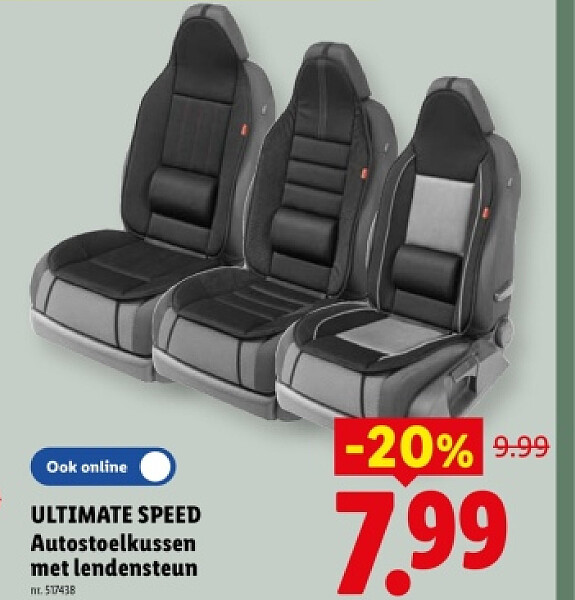 Autostoelkussen met lendensteun