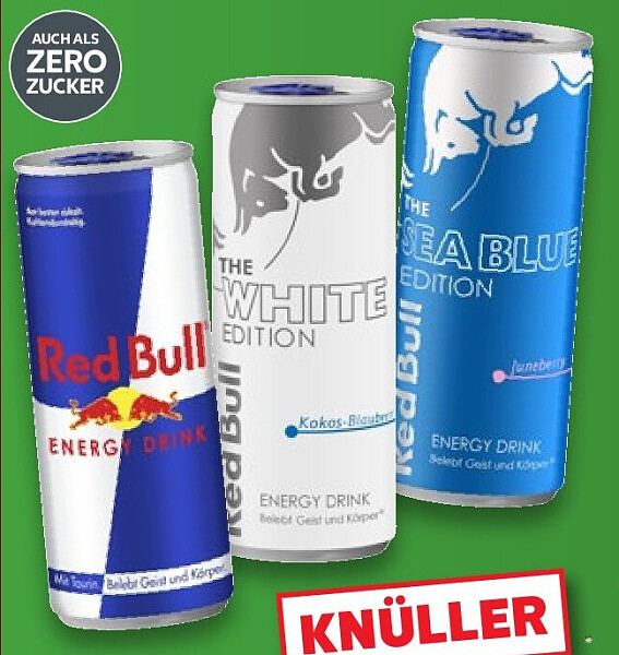 Red Bull Energy Drink oder Erfrischungsgetränk
