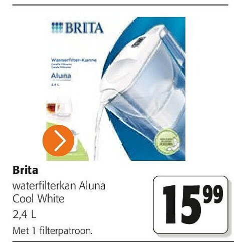 Brita waterfilterkan Aluna Cool White 2,4 L