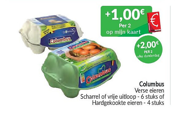 Columbus Verse eieren - 6 stuks of 4 stuks
