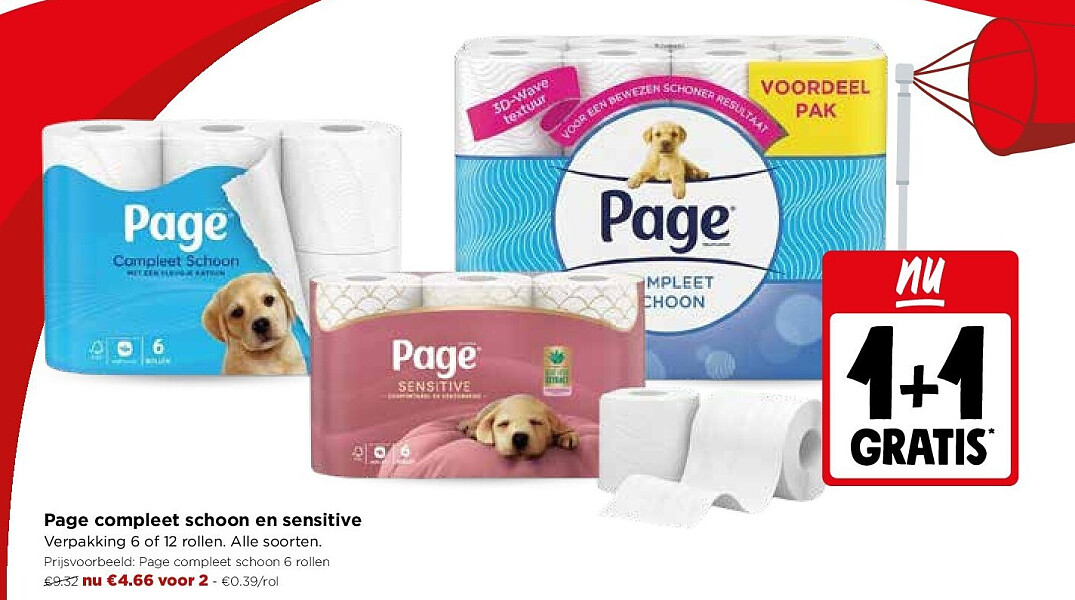 Page compleet schoon en sensitive