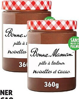 Pâte à tartiner noisette cacao Bonne Maman