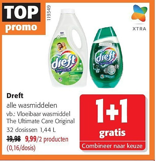 Dreft Vloeibaar wasmiddel The Ultimate Care Original 32 dosissen 1,44 L