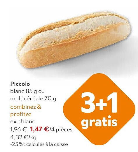 Piccolo blanc 85 g