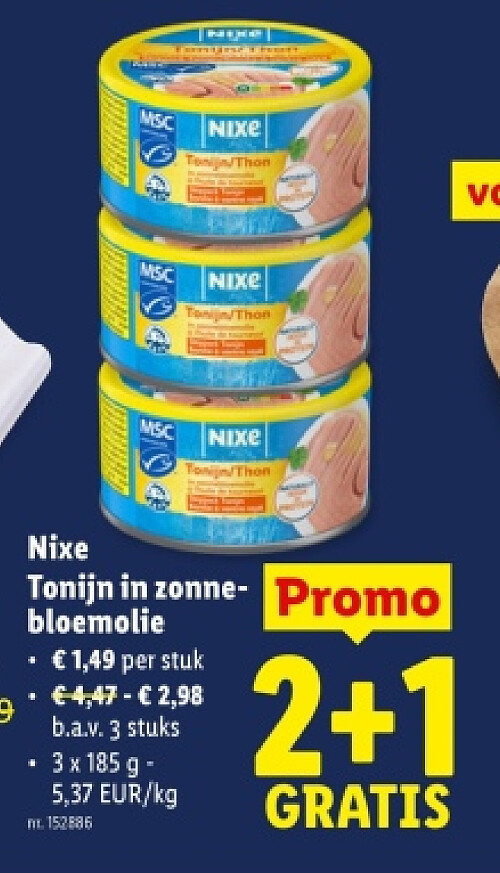 Tonijn in zonnebloemolie
