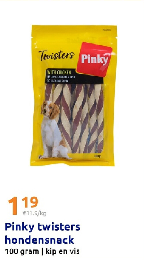 Pinky twisters hondensnack