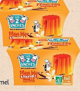 Flan bio et équitable Les 2 Vaches