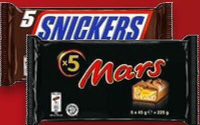 Mars, Snickers oder Bounty Schokoriegel