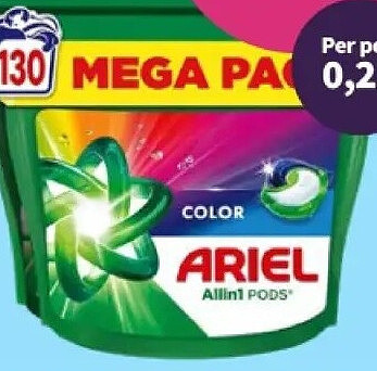 Ariel Wasmiddel Pods All in 1 Color 130 stuks