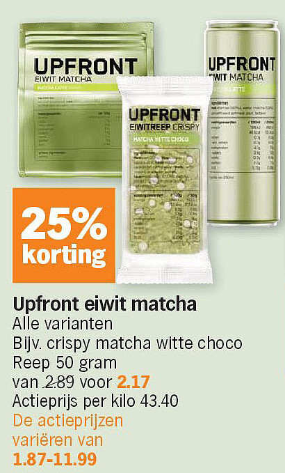 Upfront eiwit matcha