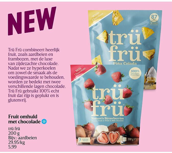 Fruit omhuld met chocolade