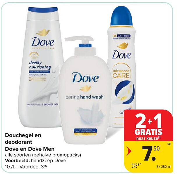 Douchegel en deodorant Dove en Dove Men