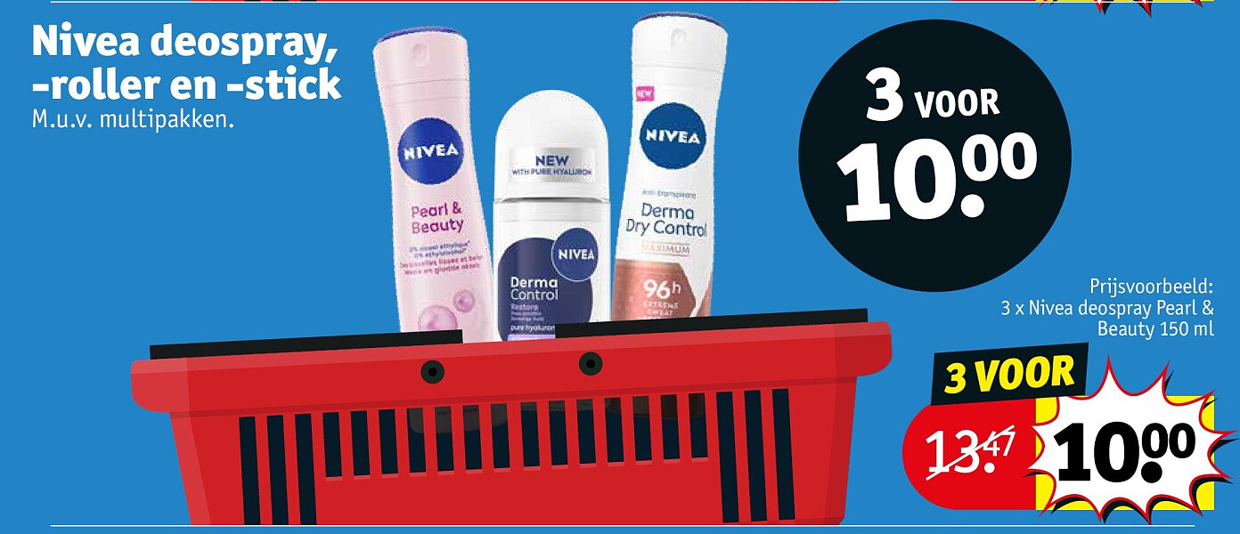 3 x Nivea deospray Pearl & Beauty 150 ml