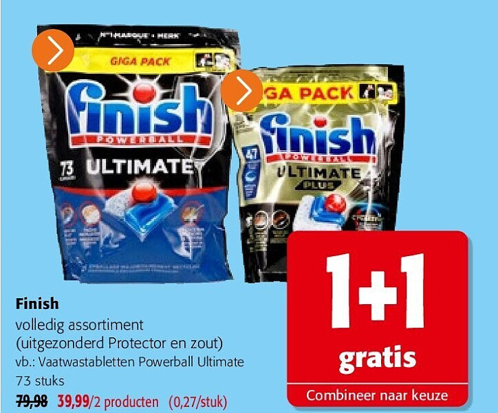 Finish Vaatwastabletten Powerball Ultimate 73 stuks