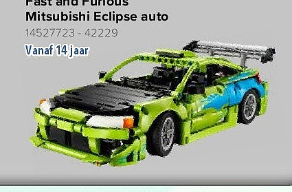 LEGO Technic Fast and Furious Mitsubishi Eclipse auto