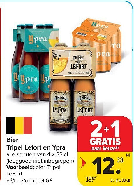 Bier Tripel Lefort en Ypra