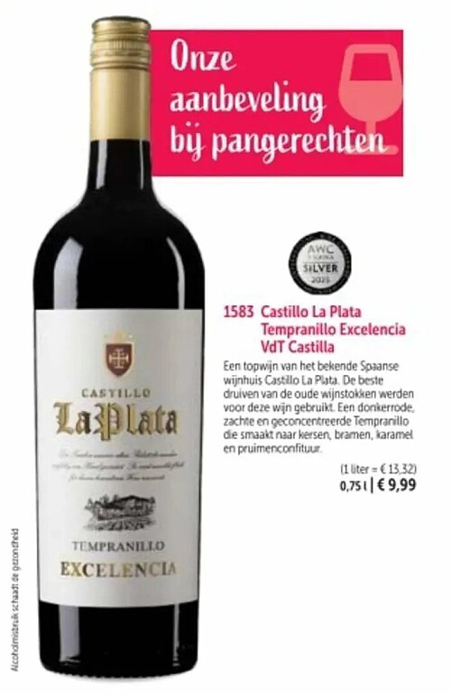 Castillo La Plata Tempranillo Excelencia VdT Castilla
