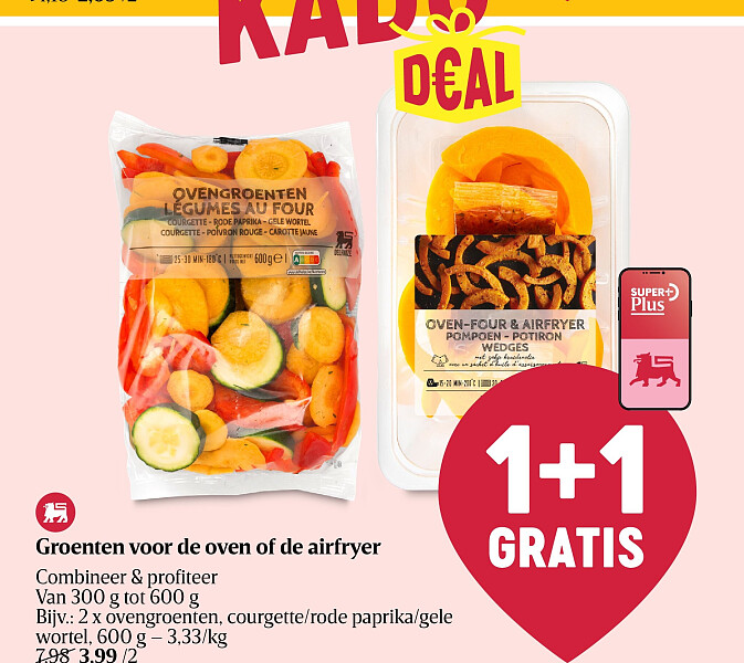 Groenten voor de oven of de airfryer