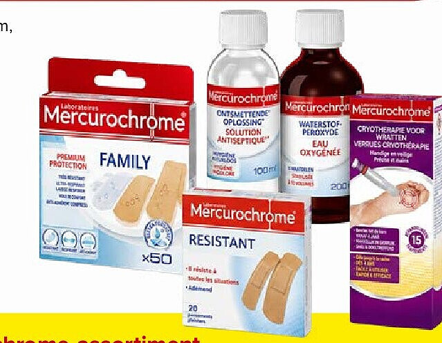 Mercurochrome assortiment
