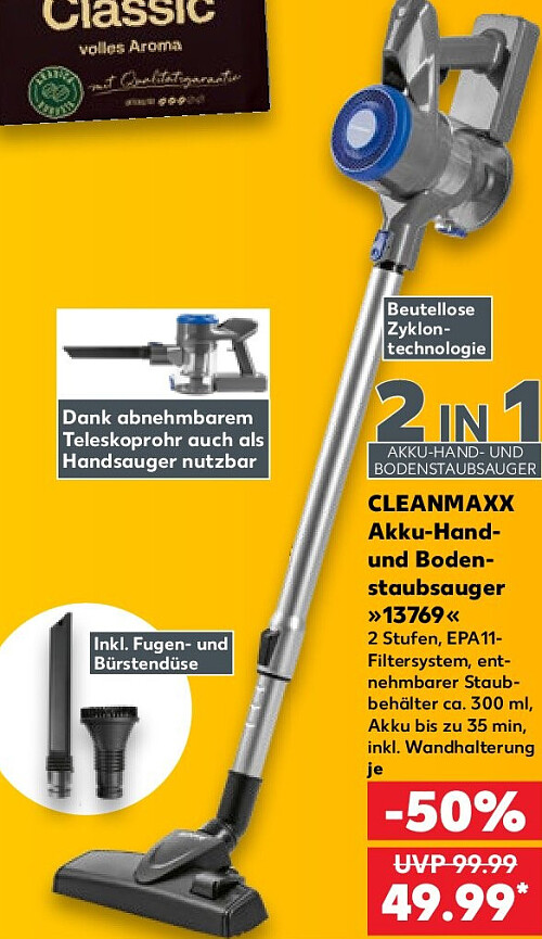 Akku-Hand- und Bodenstaubsauger »13769«
