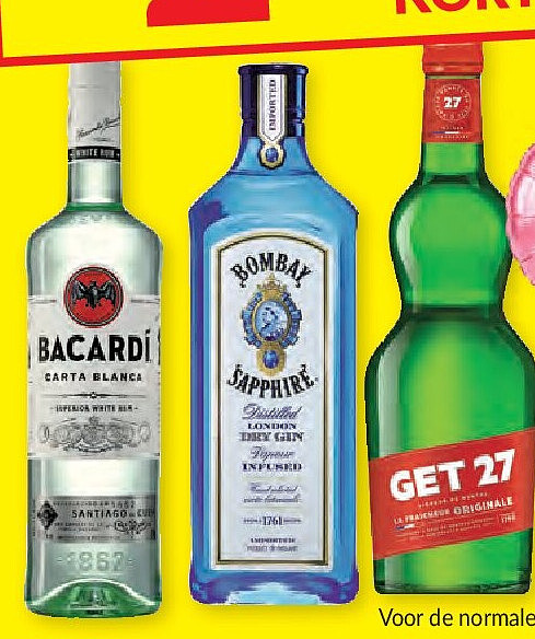 Bacardi, Bombay en Get 27