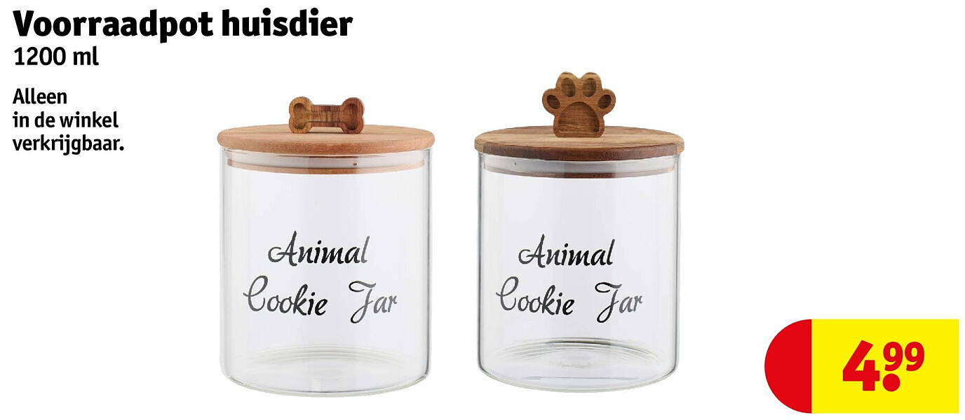 Voorraadpot huisdier 1200 ml
