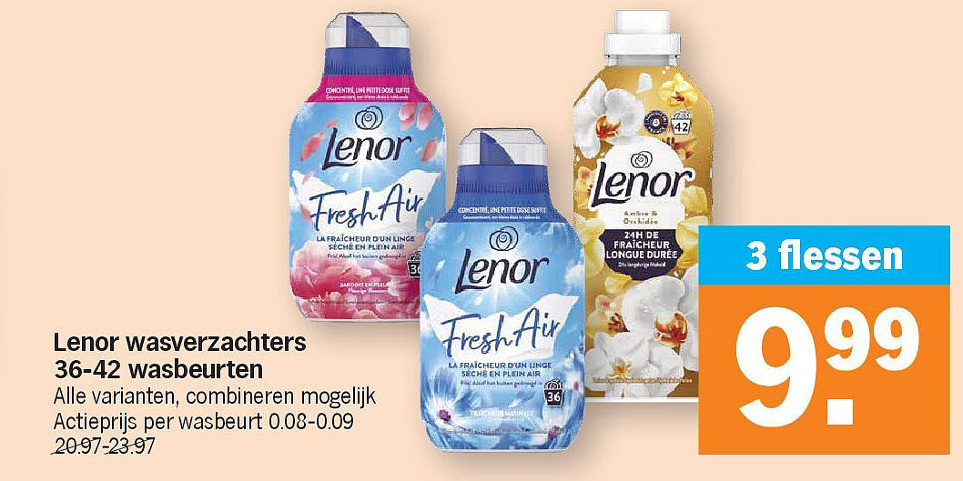 Lenor wasverzachters 36-42 wasbeurten