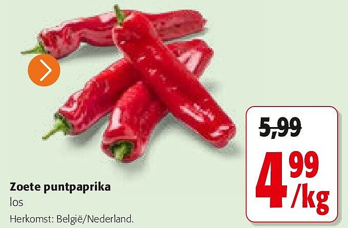 Zoete puntpaprika