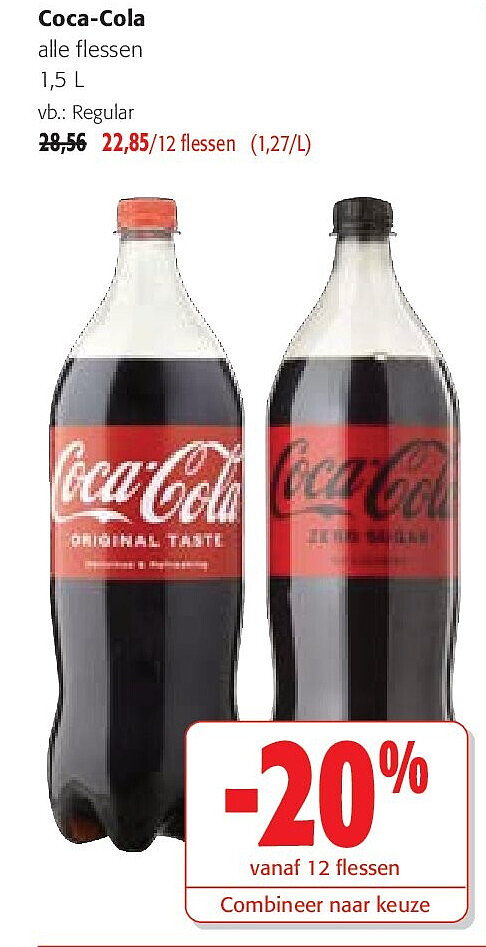 Coca-Cola alle flessen 1,5 L
