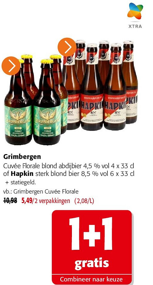Grimbergen Cuvée Florale blond abdijbier 4,5 % vol 4 x 33 cl