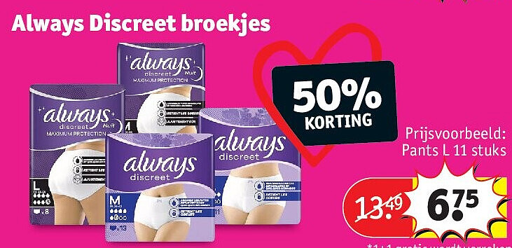 Always Discreet broekjes