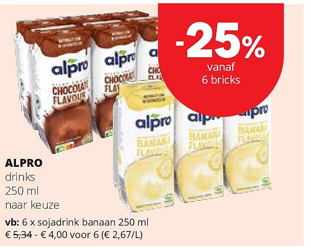 ALPRO sojadrink banaan 250 ml