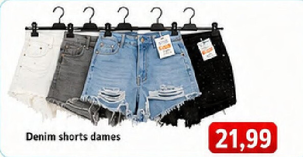 Denim shorts dames
