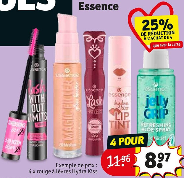 Essence 4 x rouge à lèvres Hydra Kiss