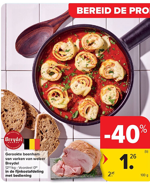 Gerookte beenham van varken van weleer Breydel