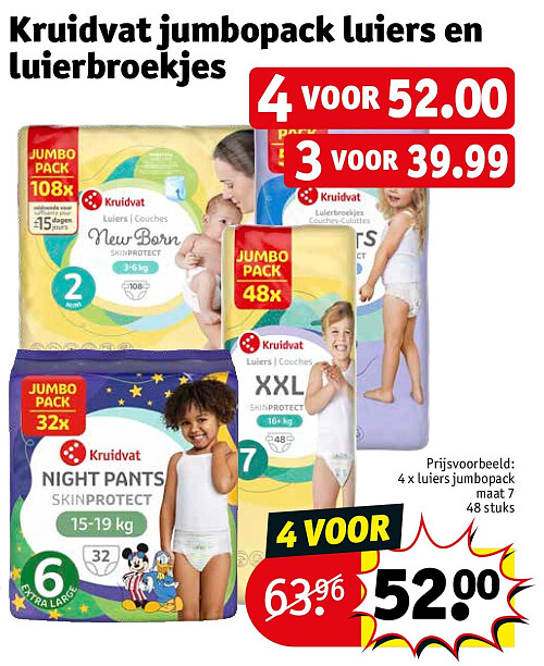 Kruidvat jumbopack luiers en luierbroekjes
