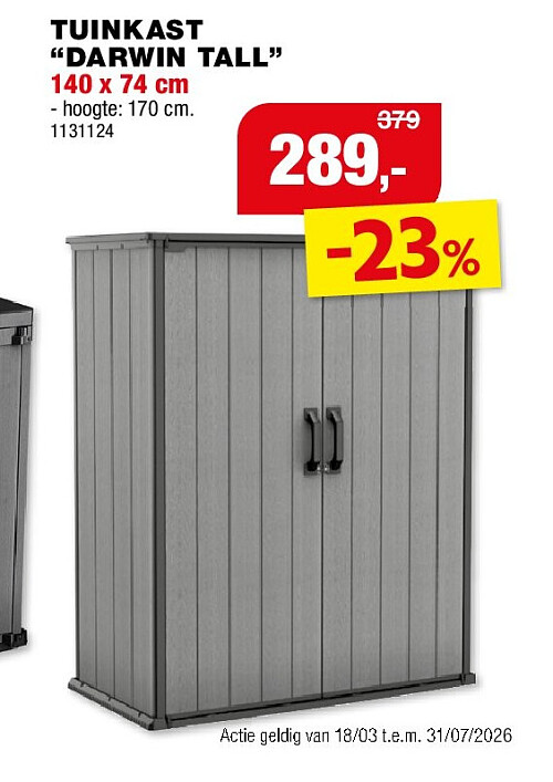 Keter Darwin opbergkast grijs