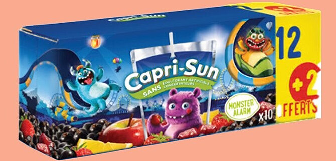Capri-Sun Monster Alarm 12 x 20 cl + 2 offerts