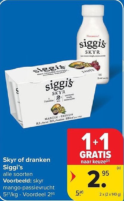 Skyr of dranken Siggi’s