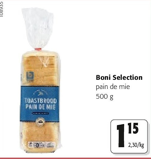 Boni Selection pain de mie 500