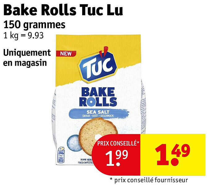 Bake Rolls Tuc Lu 150 grammes