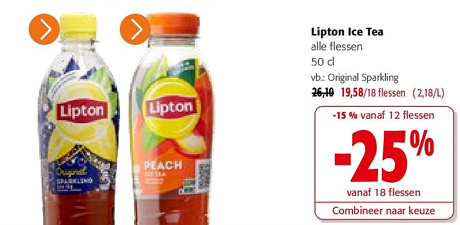 Lipton Ice Tea alle flessen 50 cl
