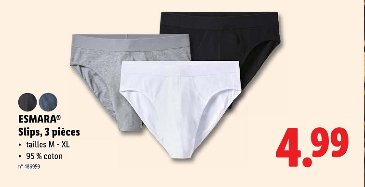 Slips, 3 pièces